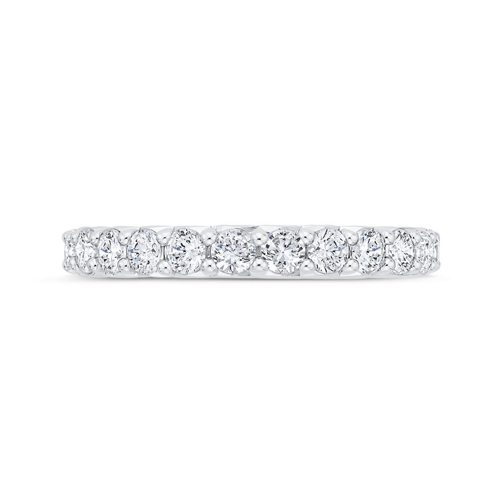 Half-Eternity Wedding Band in 14K White Gold