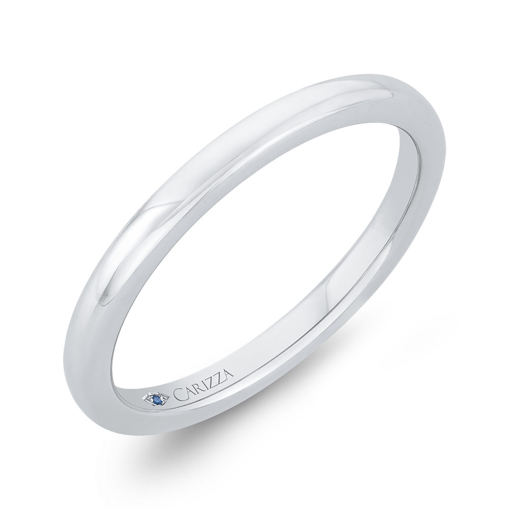 Plain Wedding Band in 14K White Gold