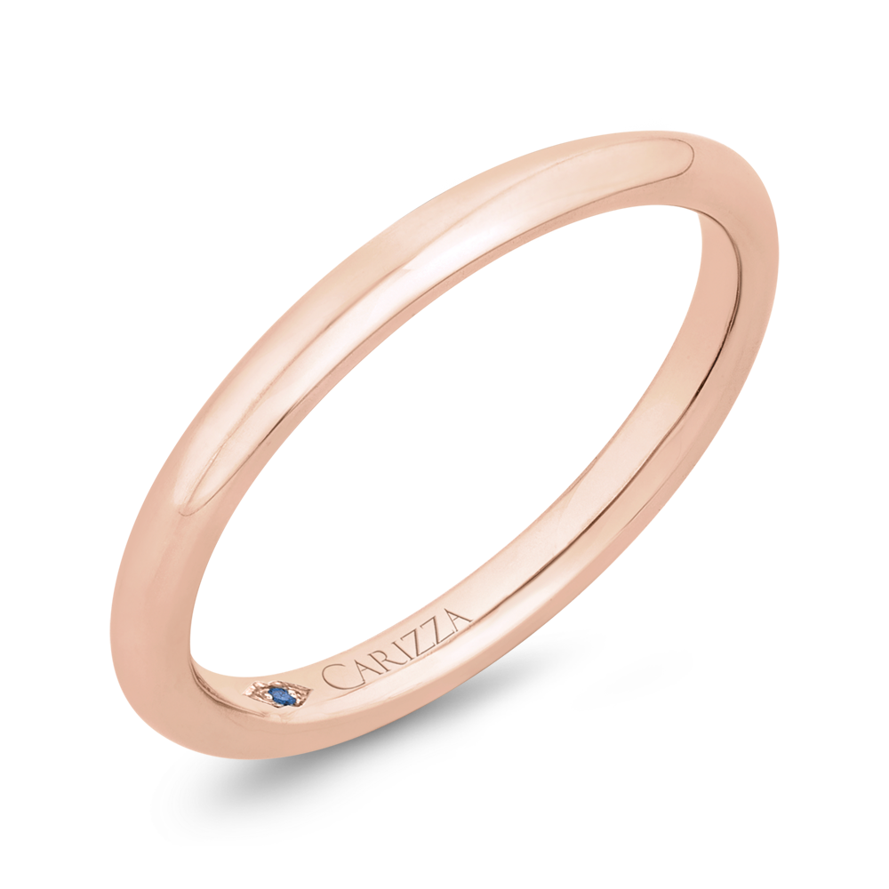 Plain Wedding Band in 14K Rose Gold