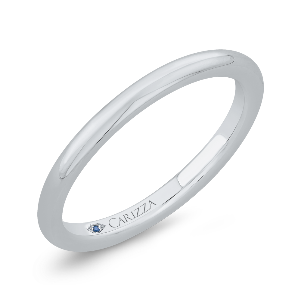 Plain Wedding Band in 14K White Gold