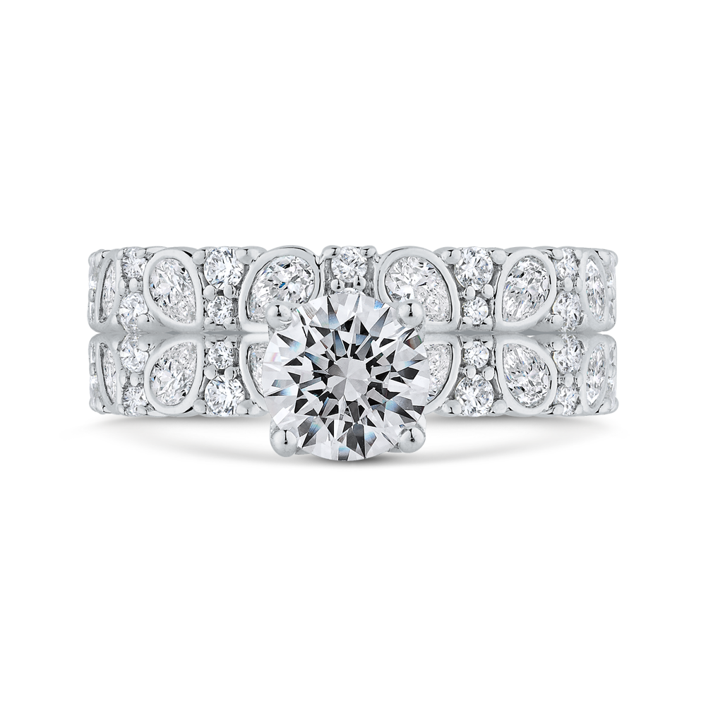 Diamond Engagement Ring in 14K White Gold (Semi-Mount)
