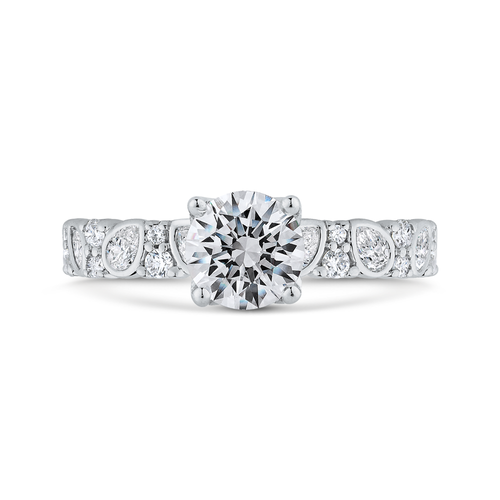 Diamond Engagement Ring in 14K White Gold (Semi-Mount)