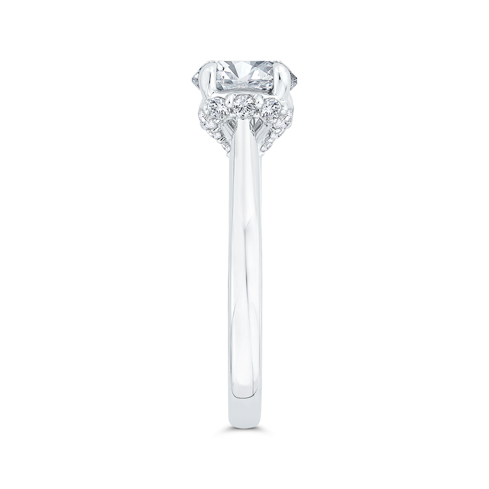 Diamond Engagement Ring in 14K White Gold (Semi-Mount)
