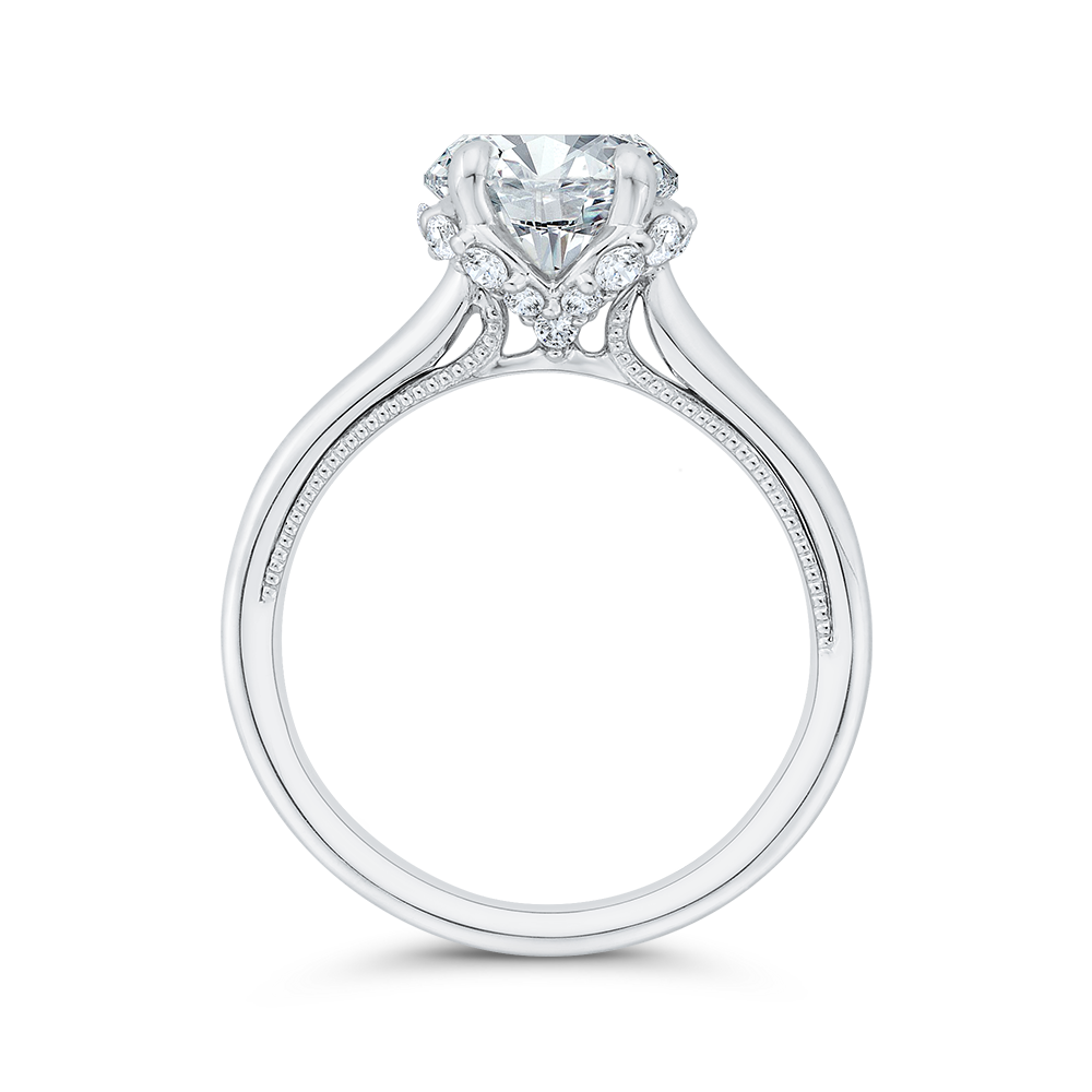 Diamond Engagement Ring in 14K White Gold (Semi-Mount)