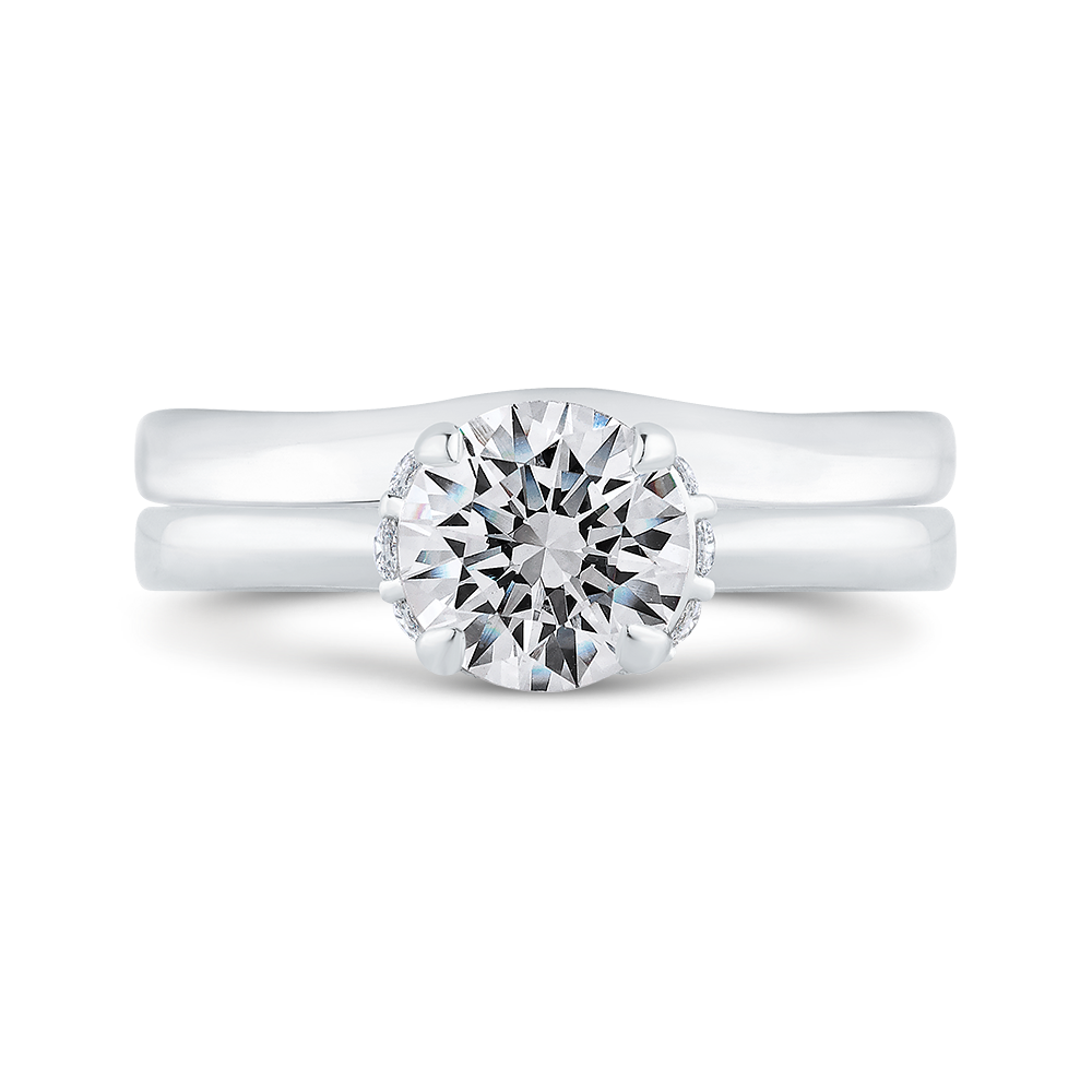 Diamond Engagement Ring in 14K White Gold (Semi-Mount)