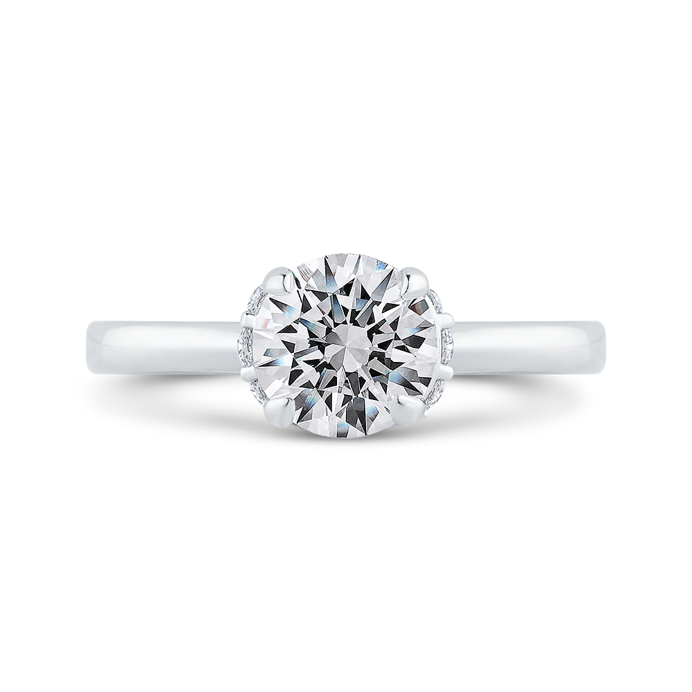 Diamond Engagement Ring in 14K White Gold (Semi-Mount)