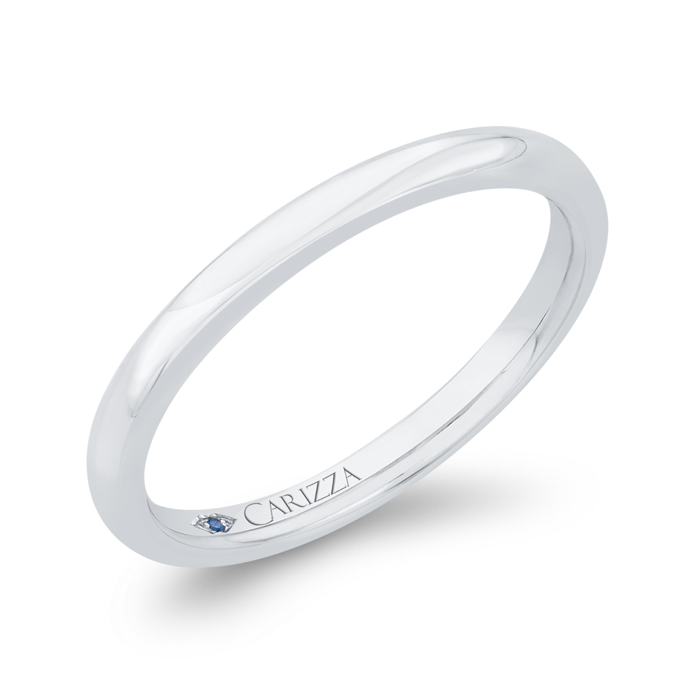 Plain Wedding Band in 14K White Gold