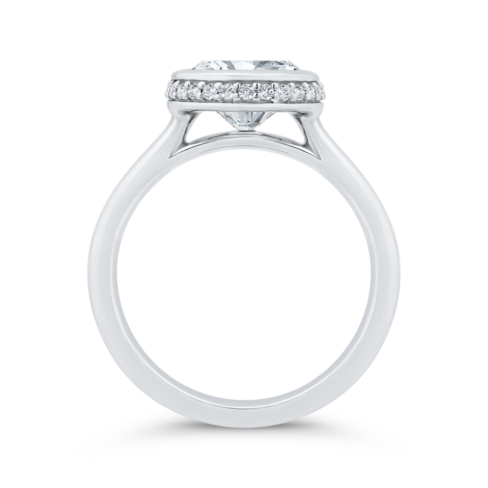 14K White Gold Diamond Engagement Ring (Semi-Mount)