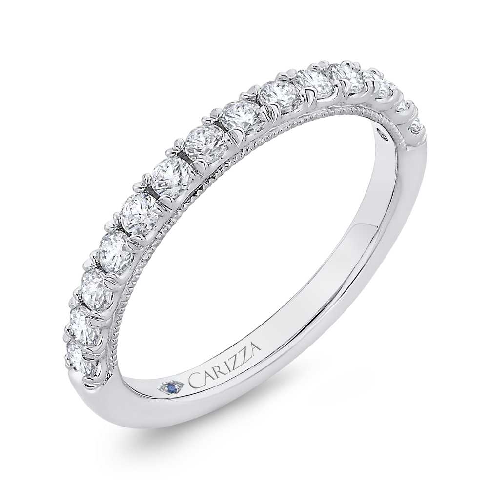 Diamond Half-Eternity Wedding Band in 14K White Gold
