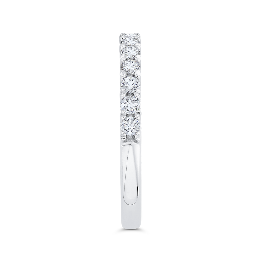 Diamond Half-Eternity Wedding Band in 14K White Gold