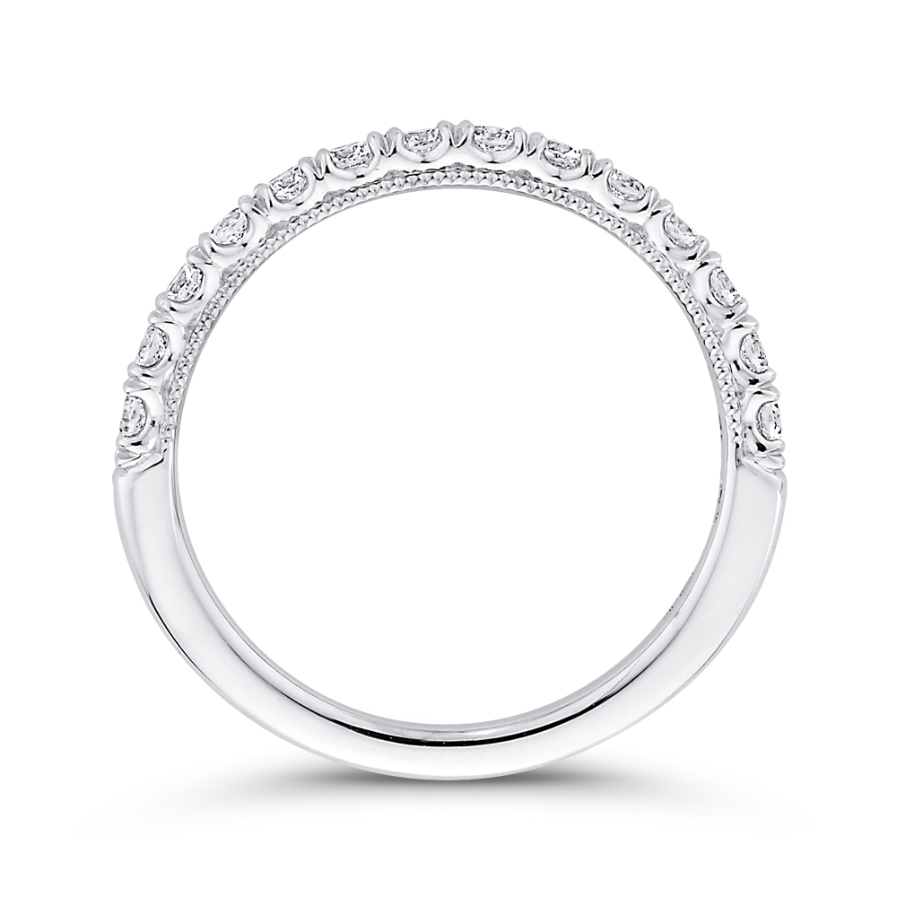 Diamond Half-Eternity Wedding Band in 14K White Gold