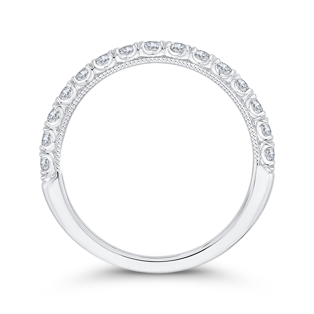 Diamond Half-Eternity Wedding Band in 14K White Gold