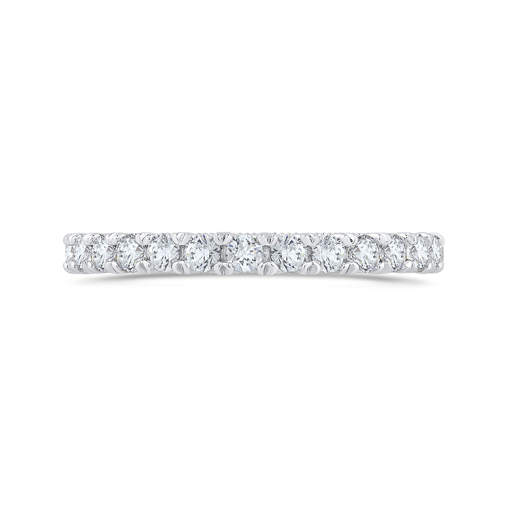 Diamond Half-Eternity Wedding Band in 14K White Gold