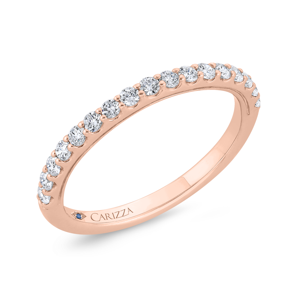 Diamond Wedding Band in 14K Rose Gold
