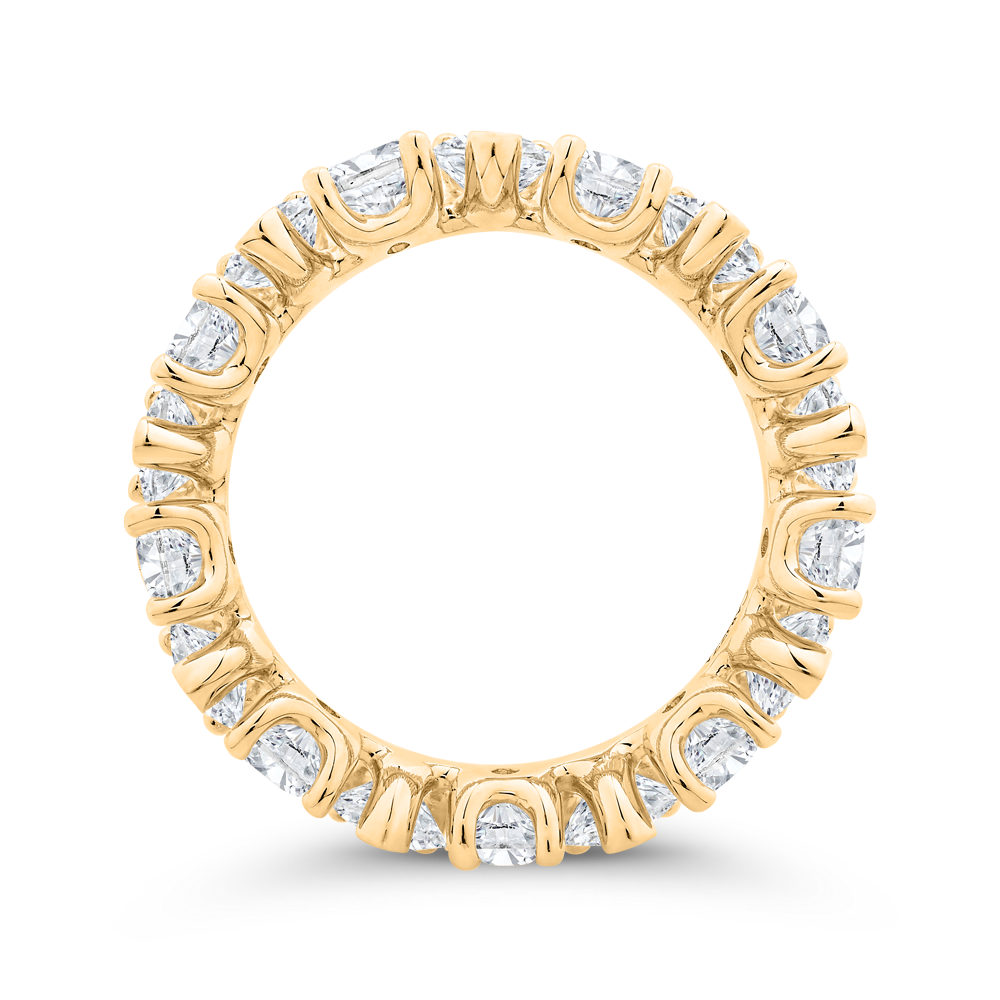 14K Yellow Gold with Pear Diamond Eternity Ring