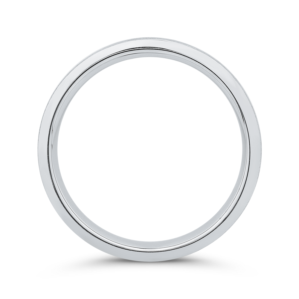 14K White Gold Men's Band