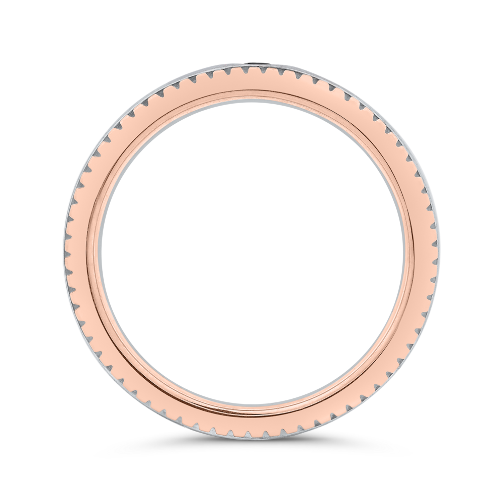 14K Two Tone Gold Men's Band