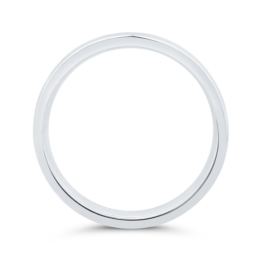14K White Gold Men's Band