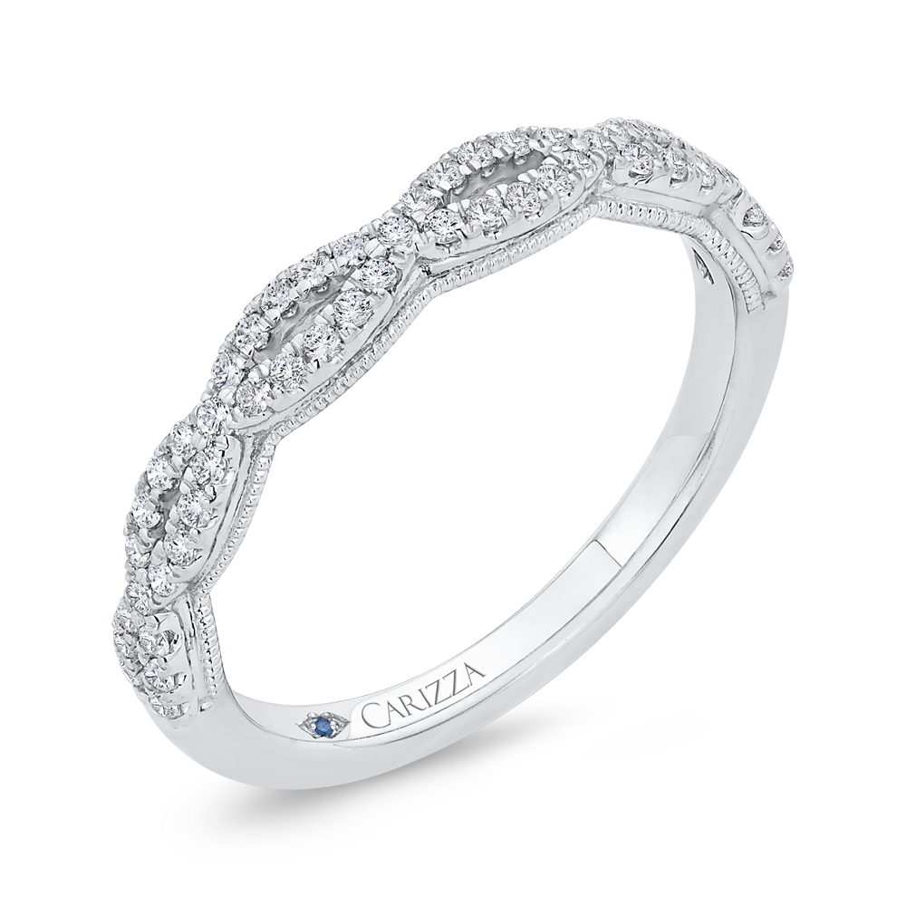 Diamond Wedding Band in 14K White Gold