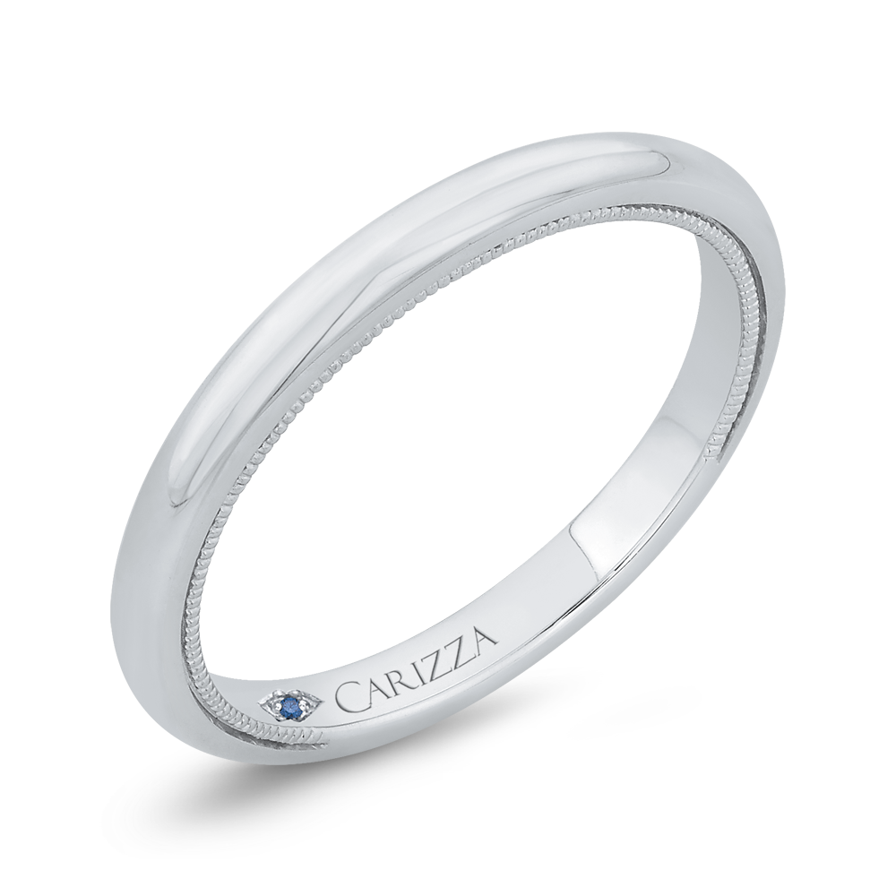 Plain Wedding Band in 14K White Gold