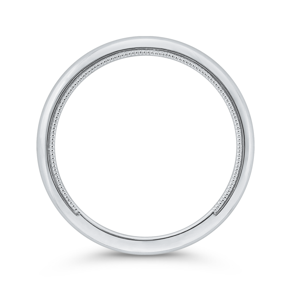 Plain Wedding Band in 14K White Gold