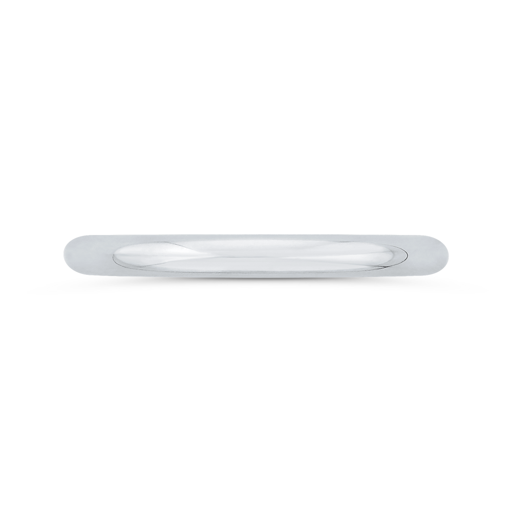 Plain Wedding Band in 14K White Gold