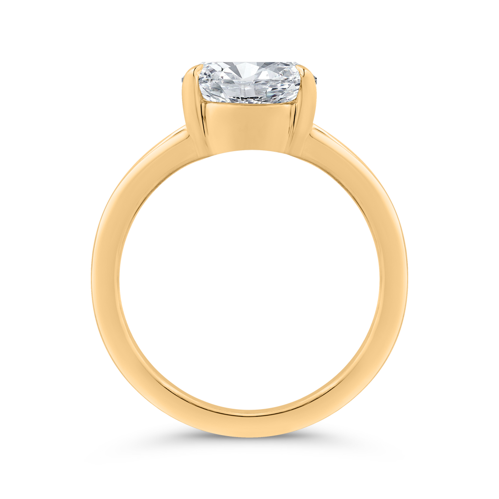 14K Yellow Gold Diamond Engagement Ring (Semi-Mount)
