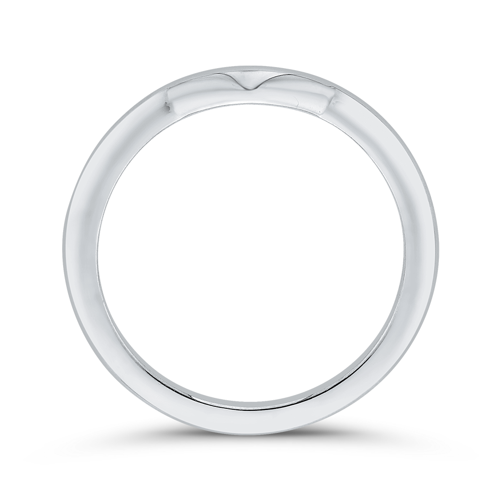 Plain Wedding Band in 14K White Gold