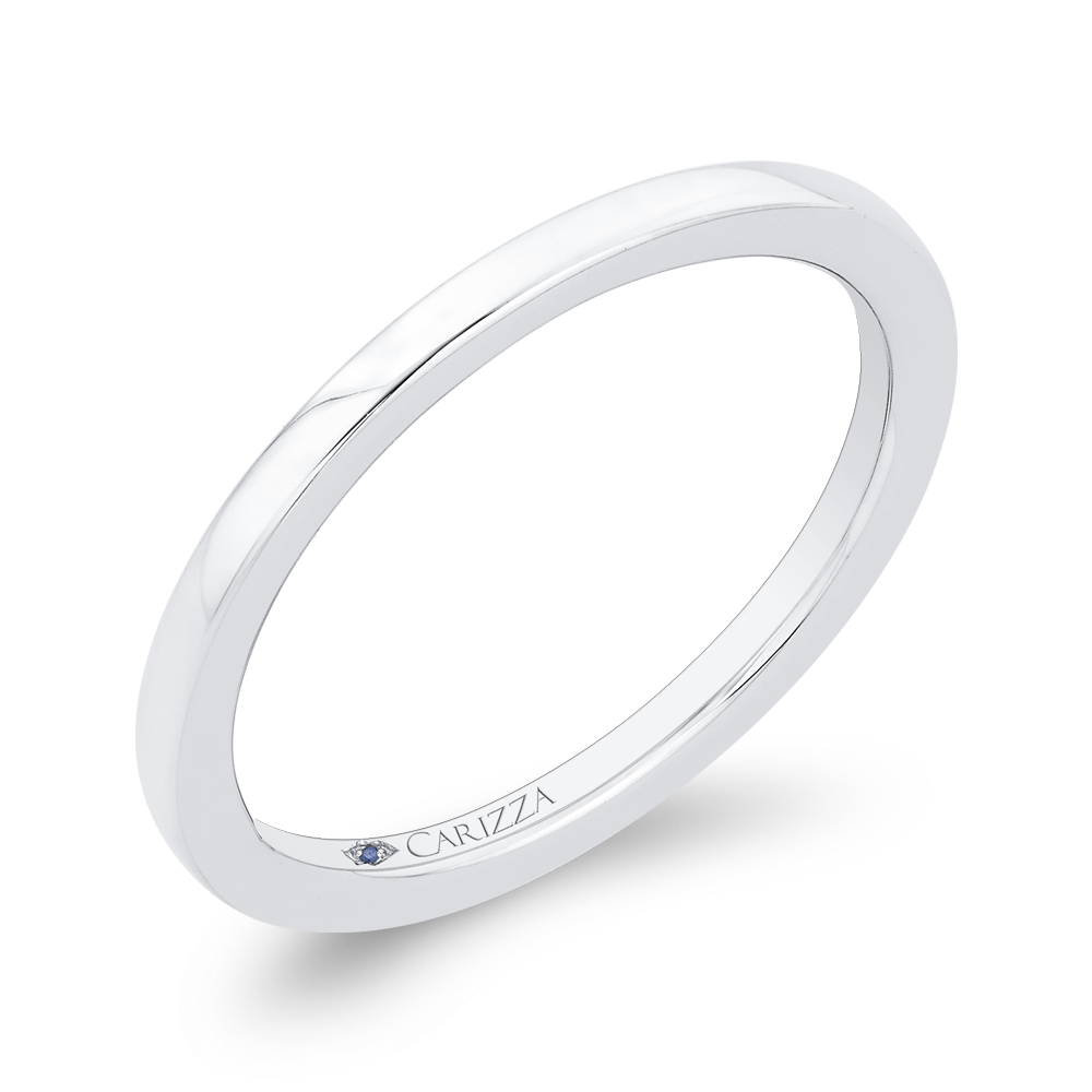 Plain Wedding Band in 14K White Gold