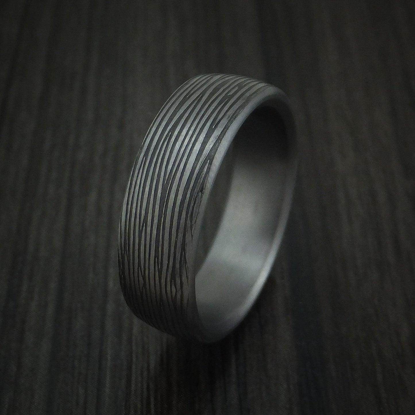 Tantalum Band with Textured Finish Custom Made Men's Ring