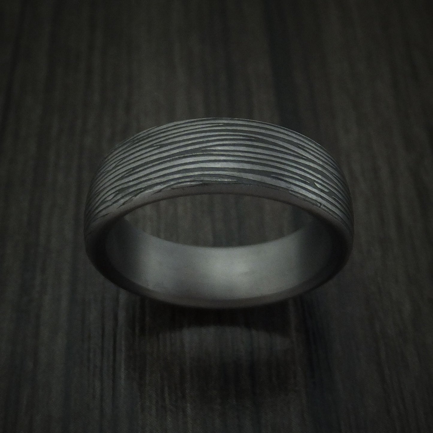 Tantalum Band with Textured Finish Custom Made Men's Ring