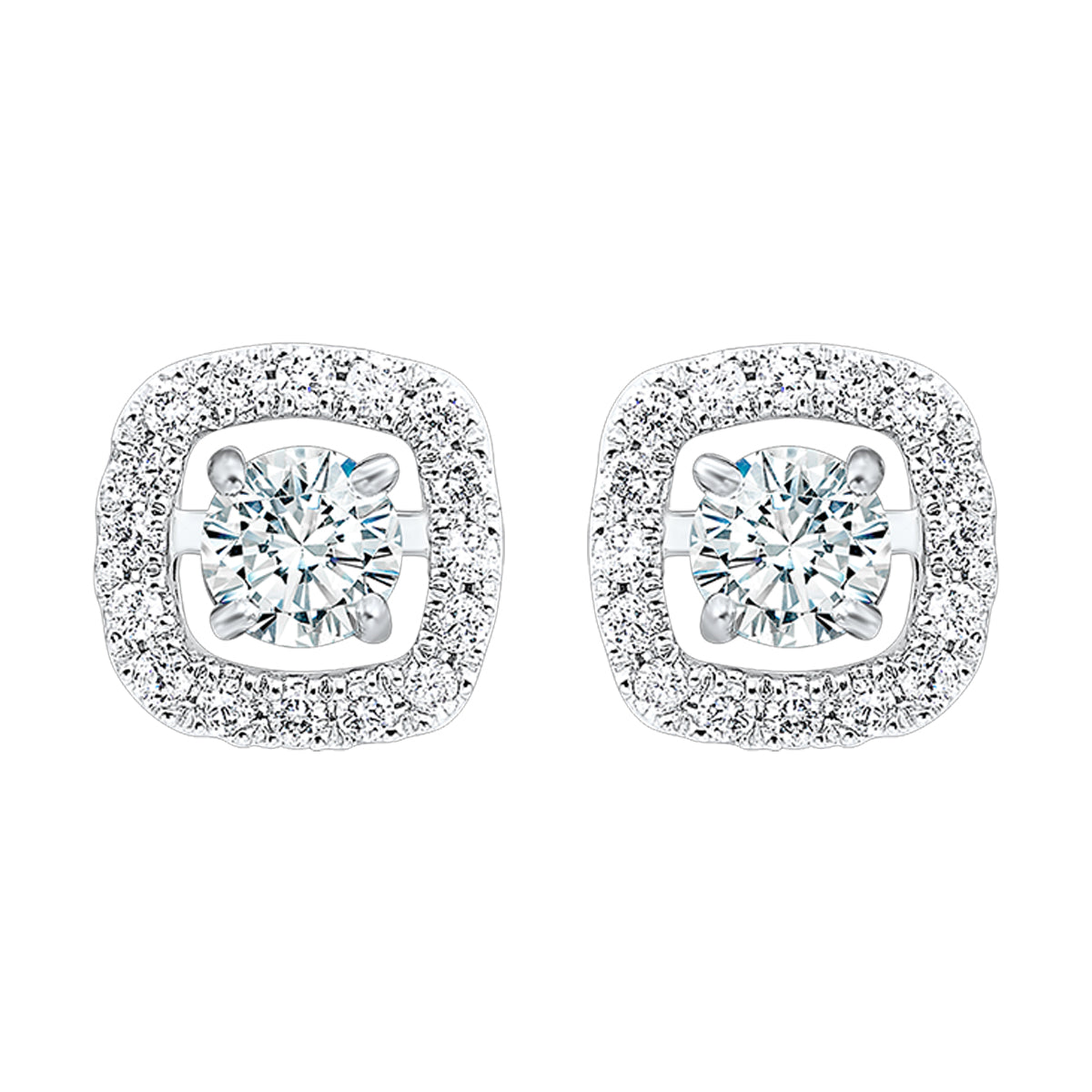 14Kt White Gold Diamond 1/5Ctw Earring