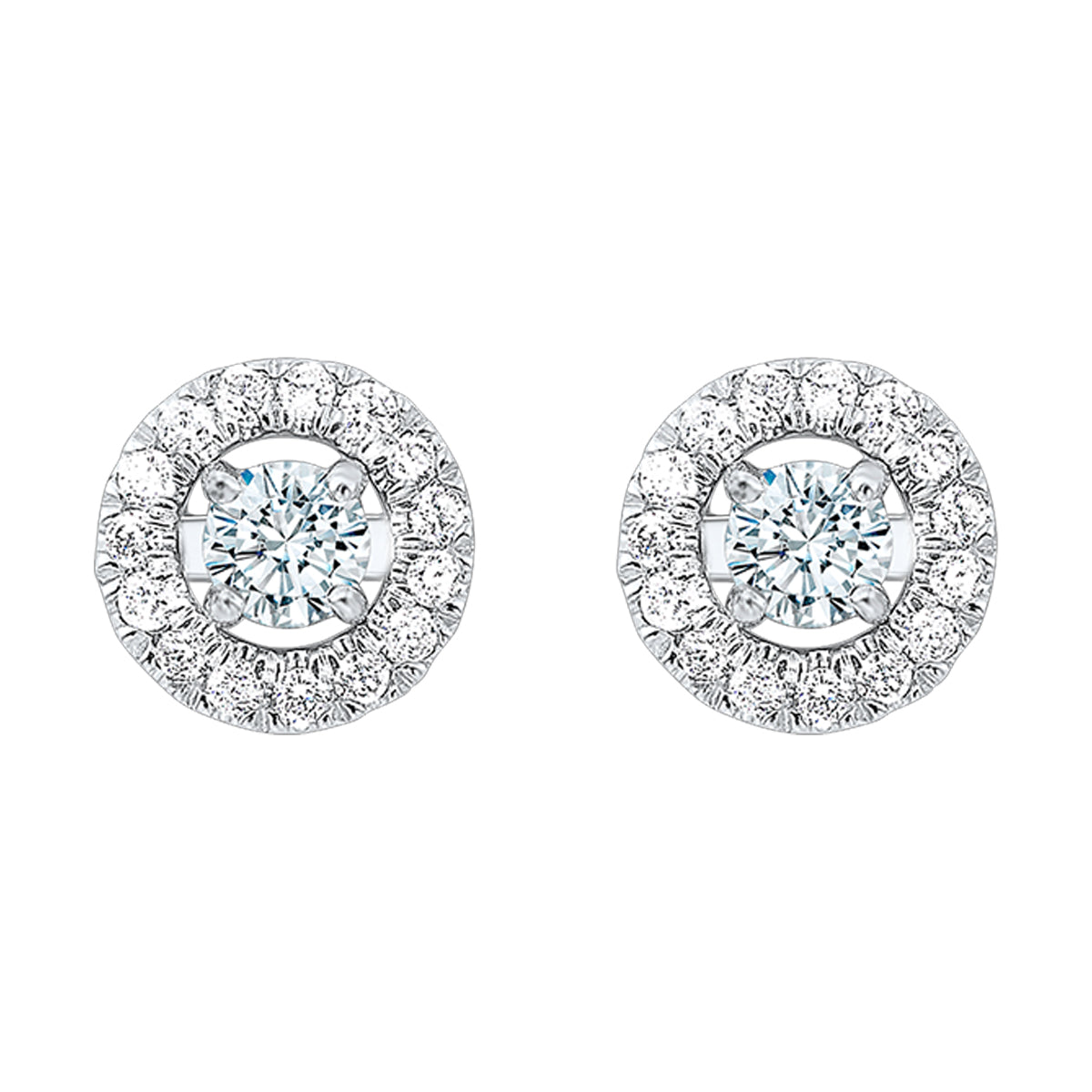 14Kt White Gold Diamond 1/6Ctw Earring