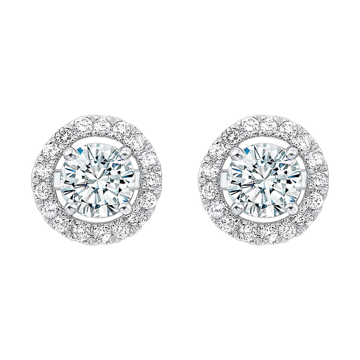 14Kt White Gold Diamond 1/5Ctw Earring
