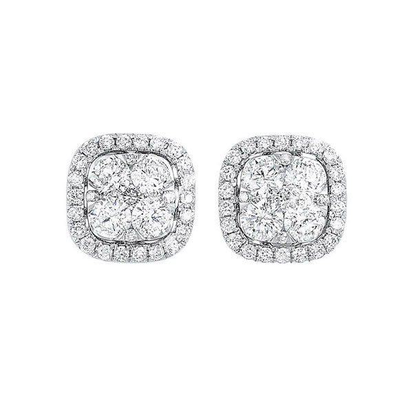 14Kt White Gold Diamond 1Ctw Earring