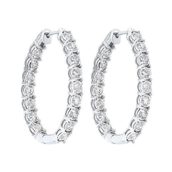 14Kt White Gold Diamond 3/4Ctw Earring