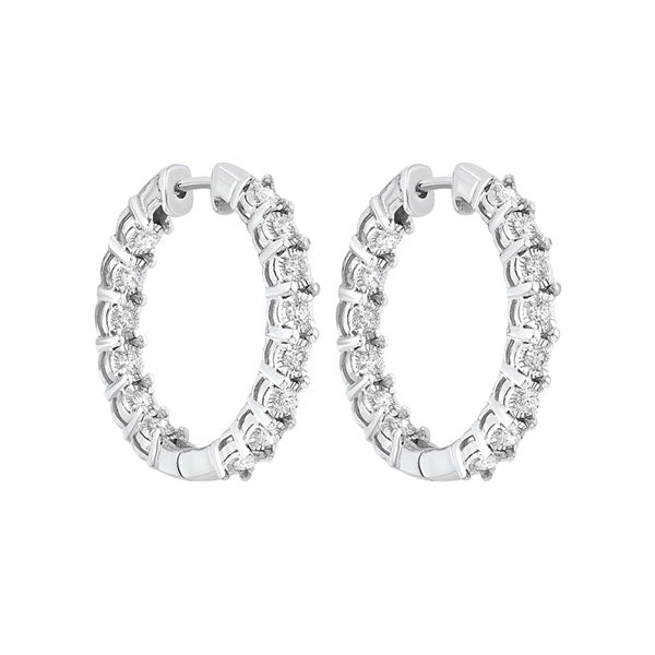 14Kt White Gold Diamond 1Ctw Earring