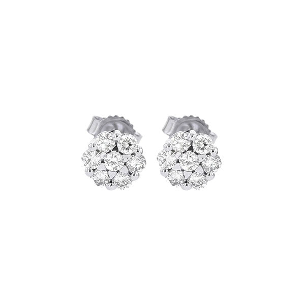 14Kt White Gold Diamond 1/10Ctw Earring
