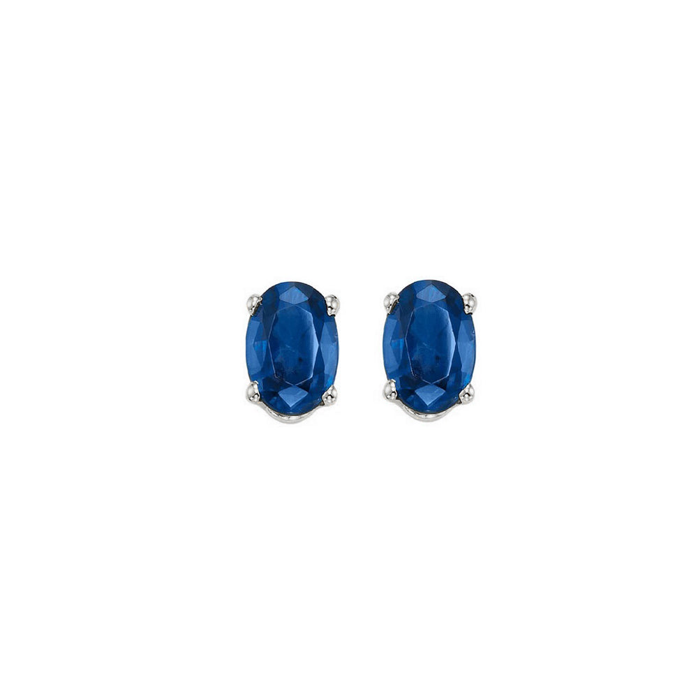 14Kt White Gold Sapphire 1/2Ctw Earring