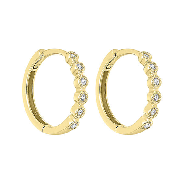 14Kt Yellow Gold Diamond 1/8Ctw Earring