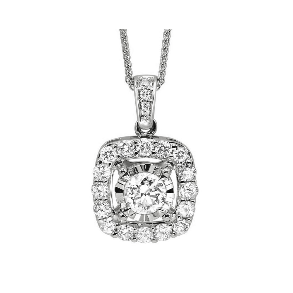 14Kt White Gold Diamond 3/4Ctw Pendant