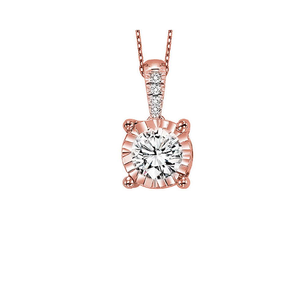 14Kt Rose Gold Diamond 1/10Ctw Pendant