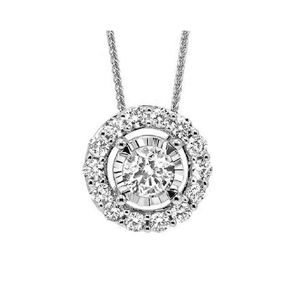 14Kt White Gold Diamond 3/4Ctw Pendant