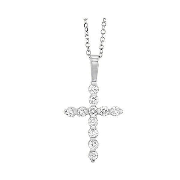 14Kt White Gold Diamond 1/2Ctw Pendant
