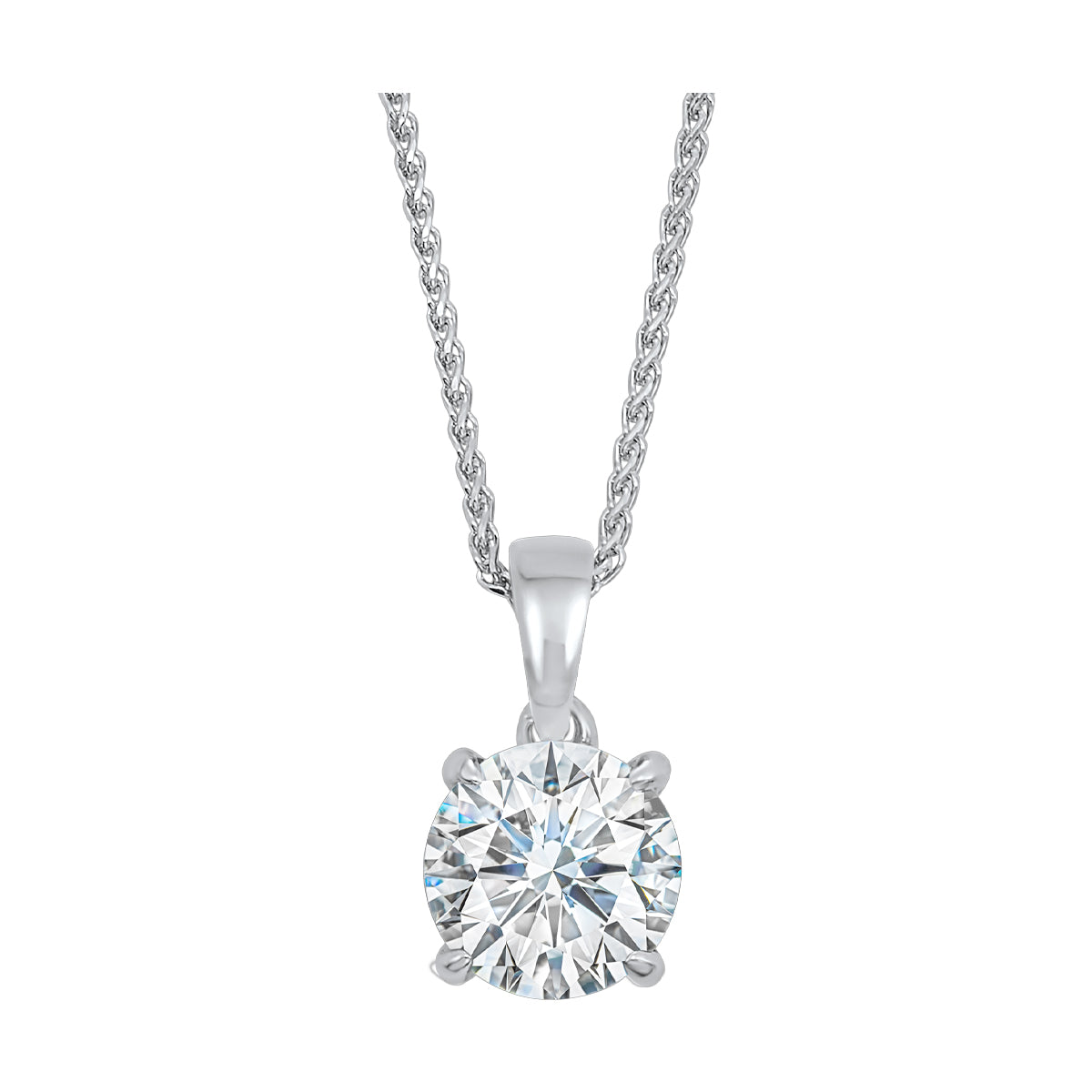 14Kt White Gold Diamond 1/2Ctw Pendant