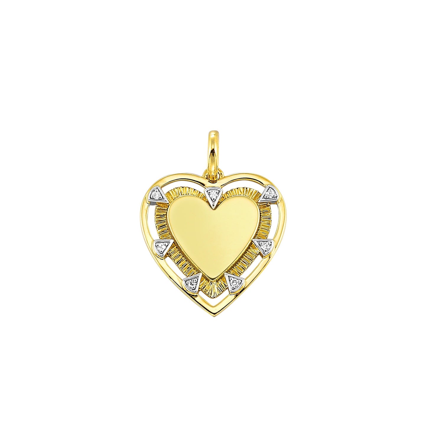 14Kt Yellow Gold Diamond 1/50Ctw Charm