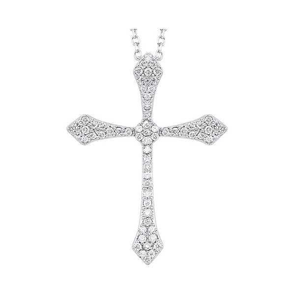 14Kt White Gold Diamond 1/8Ctw Pendant