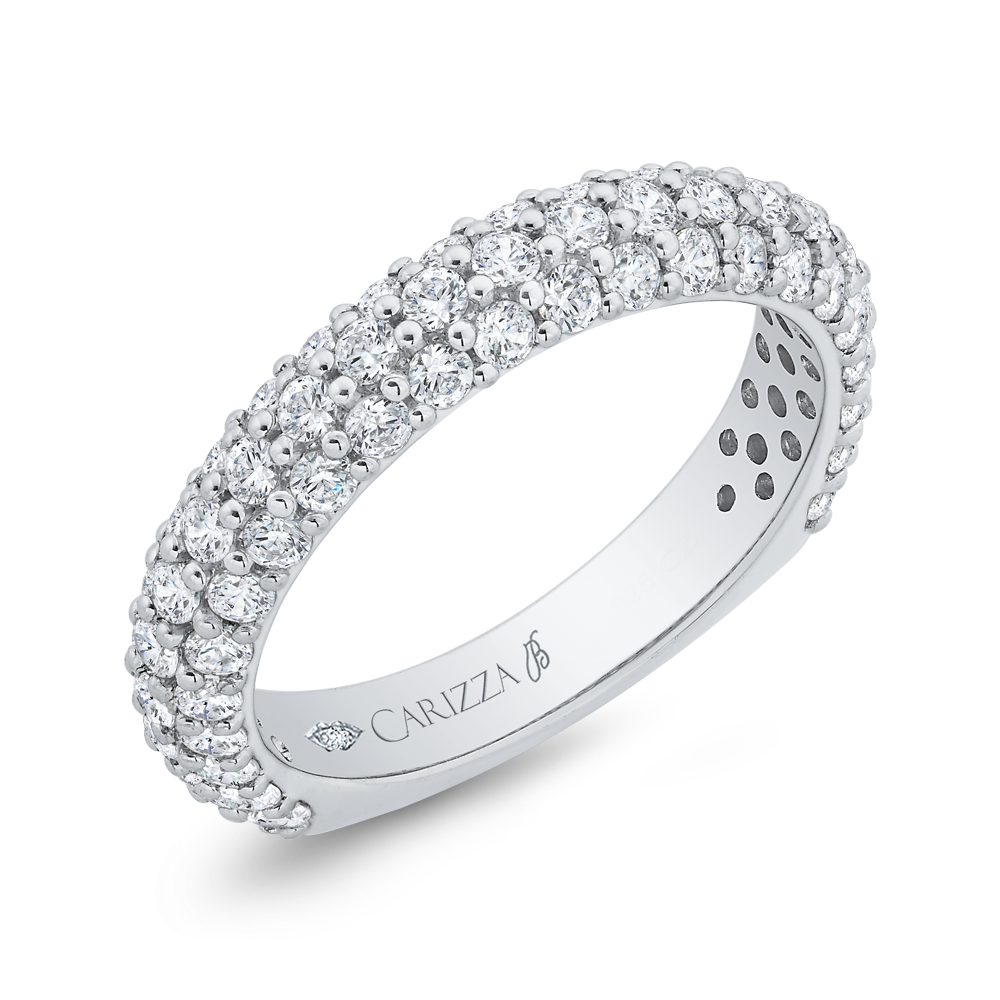 Diamond Wedding Band in 18K White Gold