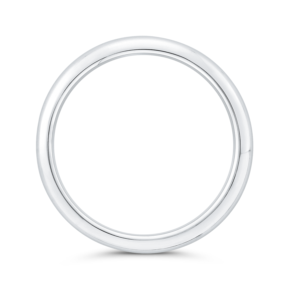 Plain Wedding Band in 18K White Gold