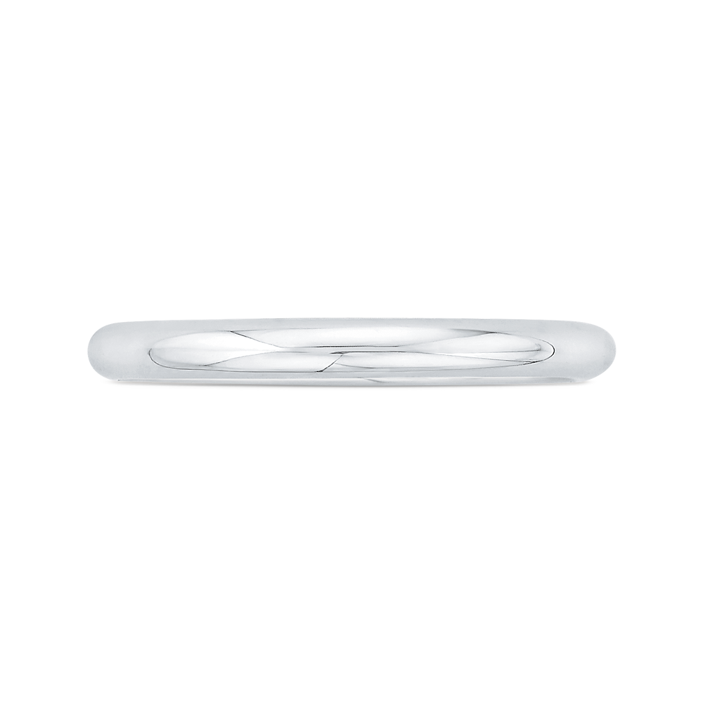 Plain Wedding Band in 18K White Gold